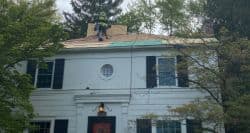 hail damage roofers mansfield ohio home undergoing roof replacement