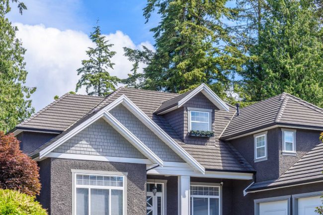 residential roofing gray home with asphalt roof