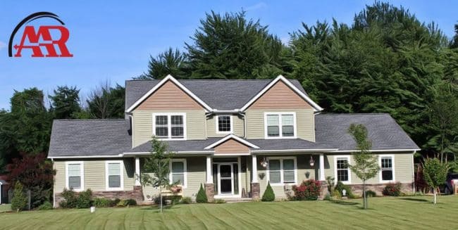 mansfield roofers near me home with new shingle roof and vinyl siding and gutters