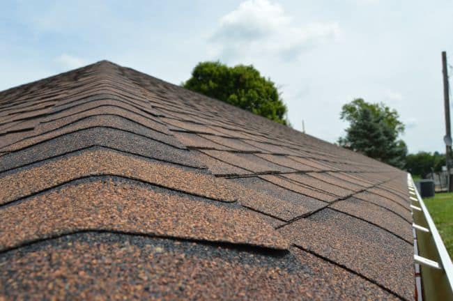roofers Mansfield new sienna brown shingle roof installed