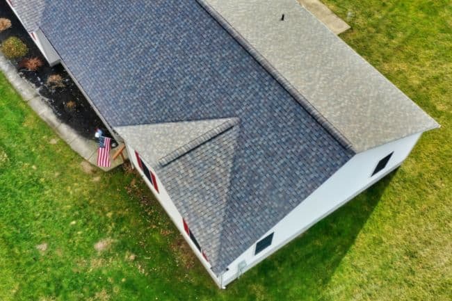 new roof installation on home from storm damage