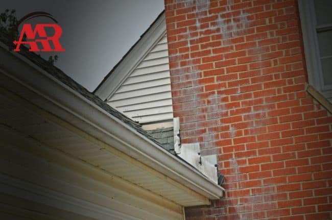 repaired chimney flashing on home done by roofers